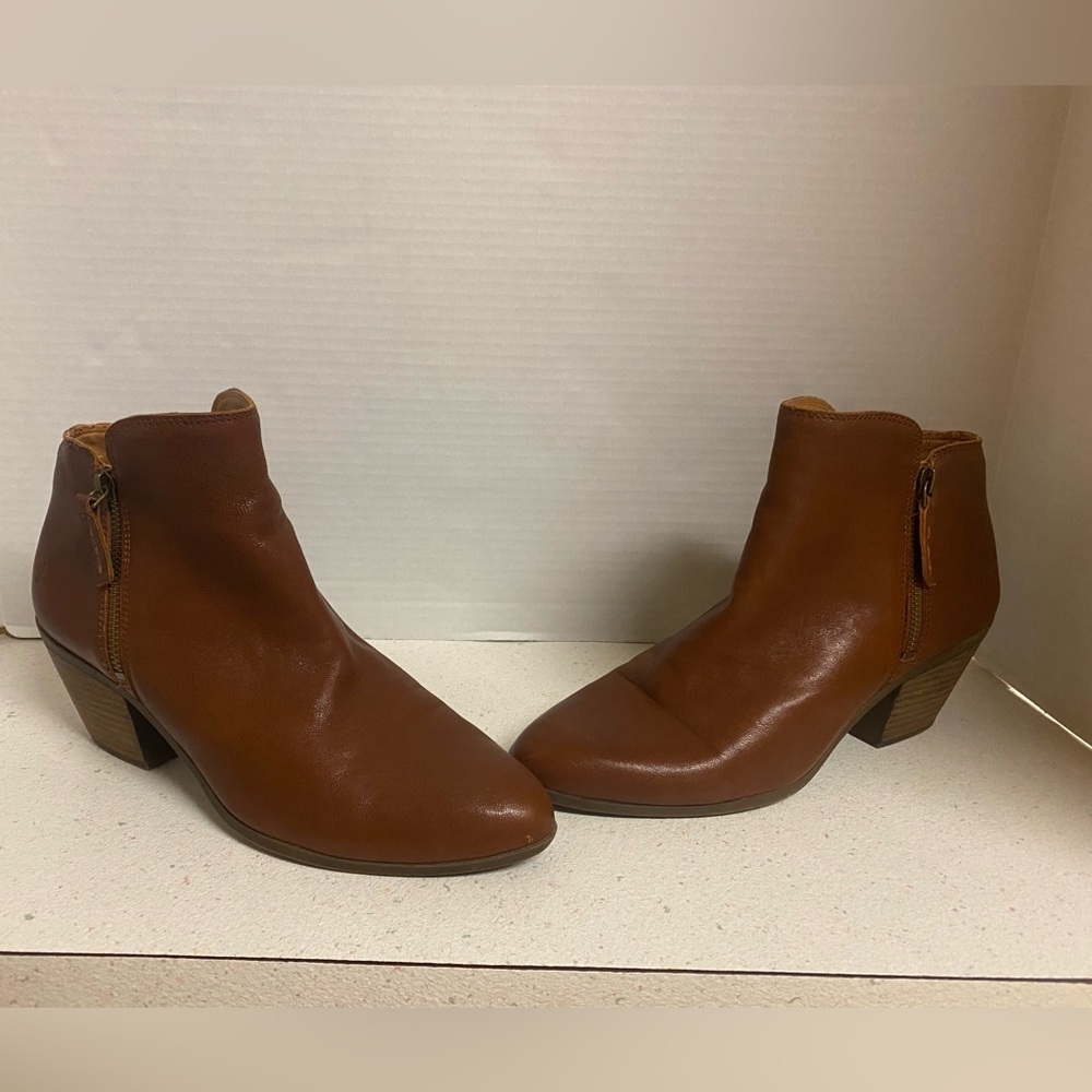 Frye Judith Double Zip Leather Ankle Boot Size 10 - Picture 12 of 12